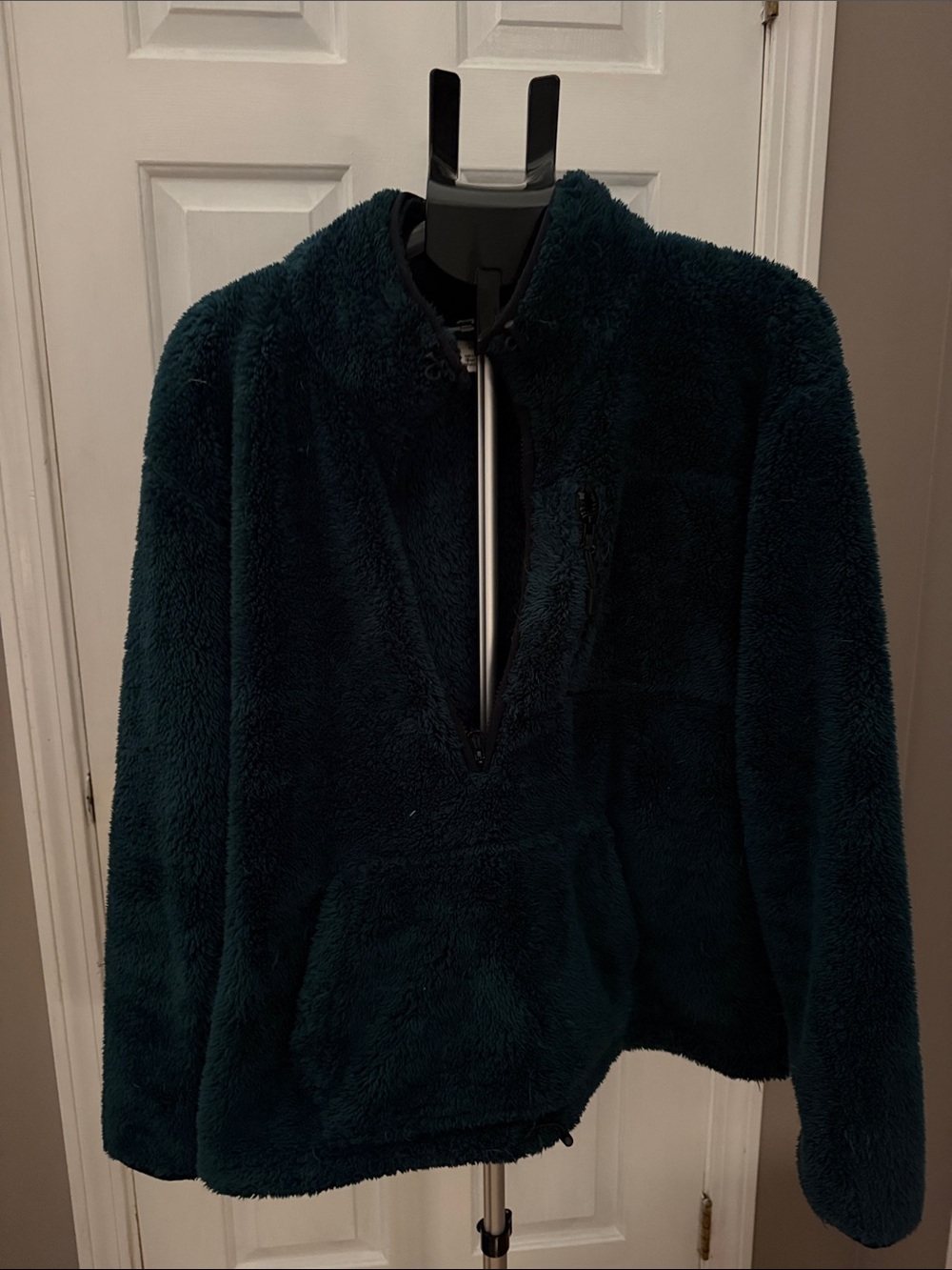 PINK Victoria's Secret Dark Teal Plush Half-Zip Pullover